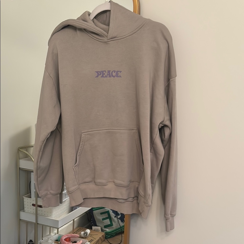 Elevated Faith Beige Hoodie for Women